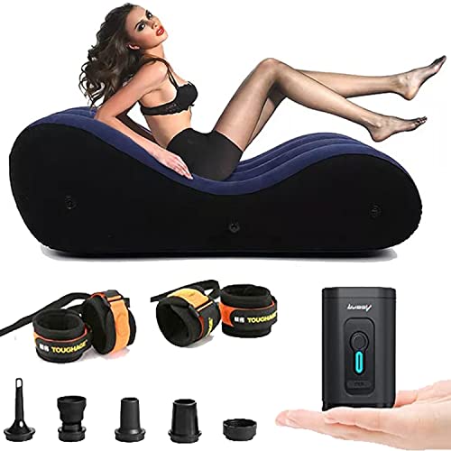 BDSM Sexspielzeug Mehrzweck Aufblasbares Kissen，S-Form Luftsofa Aufblasbare Couch, Loungesofa Liegestuhl Multifunktion für Indoor Wohnzimmer Schlafzimmer Sex Sofa für Paare von LUOOV