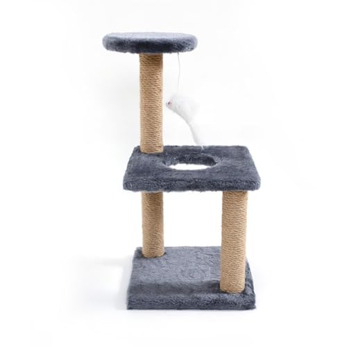 Cat Tree Katzenklettergerüst, Katzenspielzeug, dreistöckige All-in-One-Villa, mehrstöckige, langlebige Plattform for Schleifen von Katzenkrallen Katzenkratzbaum (Color : Gray, Size : A) von LUOQIANDEBB