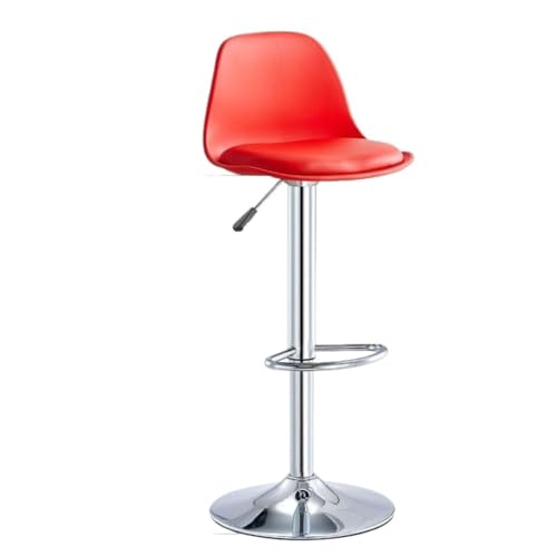 LUOQIANDEBB Bar StüHle Barstuhl, Moderner, Minimalistischer Barstuhl, Kassierer, Rezeption, Hebestuhl, Heimstuhl, Hoher Hocker, Barhocker Bar Chair (Color : Red, Size : B) von LUOQIANDEBB