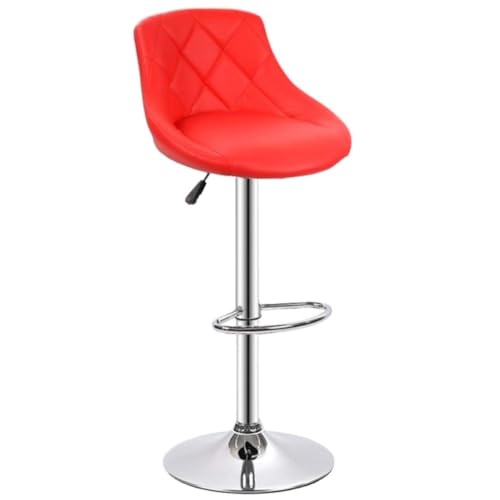 LUOQIANDEBB Bar StüHle Barstuhl, Moderner, Minimalistischer Hochstuhl, Barhocker, Mobiler Ladenhocker, Drehbarer Barhocker, Lift, Drehbarer Barstuhl Bar Chair (Color : Red, Size : A) von LUOQIANDEBB