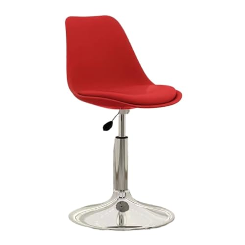 LUOQIANDEBB Bar StüHle Barstuhl, Moderner, Minimalistischer Rezeptionsstuhl, Drehbarer Kunststoffstuhl, Nach Hause, Hoher Hocker, Barstuhl, Rückenlehne Bar Chair (Color : Red, Size : B) von LUOQIANDEBB
