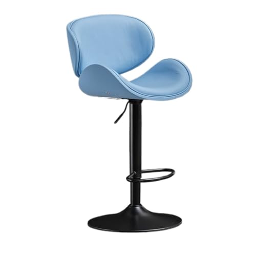 LUOQIANDEBB Bar StüHle Barstuhl, Rotierender Lift, Barstuhl, Leichter Luxus, for Zuhause, Rezeption, Hochstuhl, Hoher Hocker, Moderner, Einfacher Barstuhl Bar Chair (Color : Blue, Size : A) von LUOQIANDEBB