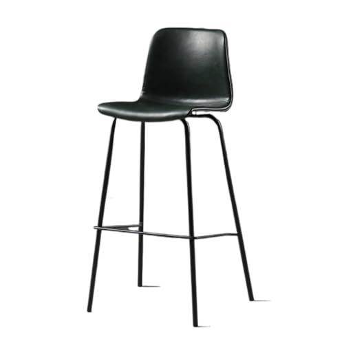 LUOQIANDEBB Bar StüHle Moderner, Modischer Bar-Rückenlehnen-Barstuhl, Heimeisen-Barhocker, Internet-Promi-Stuhl, Einfacher Barstuhl Bar Chair (Color : Green, Size : A) von LUOQIANDEBB