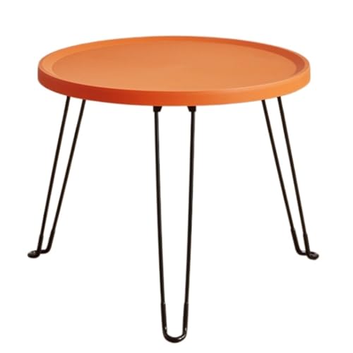 LUOQIANDEBB Tisch Klein Klappbarer Sofa-Beistelltisch, Wohnzimmer, Couchtisch, Einfacher Kleiner Runder Tisch, Schlafzimmer-Mini-Nachttisch Kleine Tische(Color:Red) von LUOQIANDEBB