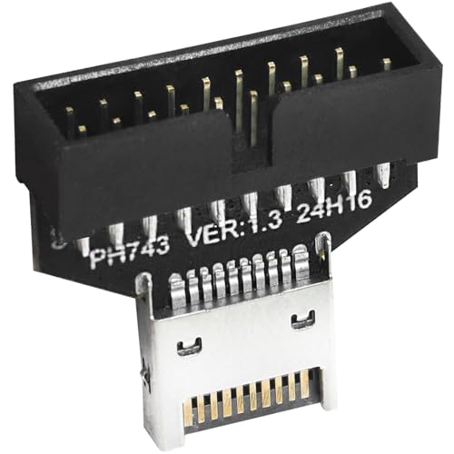 LUORNG Motherboard USB 3.2 Typ E auf 19Pin 20Pin Adapter Chassis Front USB TypeA Typ C Erweiterung Typ-E auf Frontpanel Anschluss Unterstützung Motherboard Erweiterungskarte Schwarz LUORNG Motherboard USB 3.2 Typ E auf 19Pin 20Pin Adapter Chassis Front USB TypeA Typ C Erweiterung Typ-E auf Frontpanel Anschluss Unterstützung Motherboard Erweiterungskarte Schwarz von LUORNG