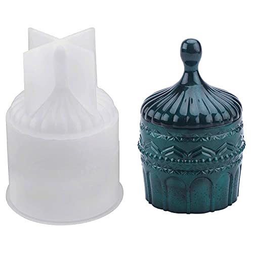 LUOSHUAI Silikonform DIY. Kristall Epoxidharzform Runder Aufbewahrungsbox Silikon Reisn Mold Mirror Epoxy Resin Silikonform von LUOSHUAI