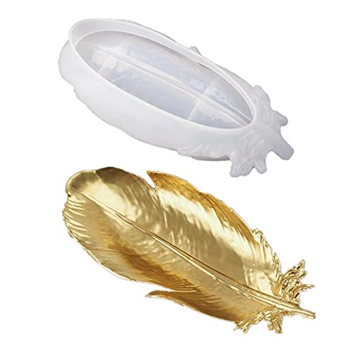 LUOSHUAI Silikonform DIY. Tablett-Silikonformen-Feder-Tellerplatte für DIY. Kunstarmts, die Harzform Machen Resin Silikonform von LUOSHUAI