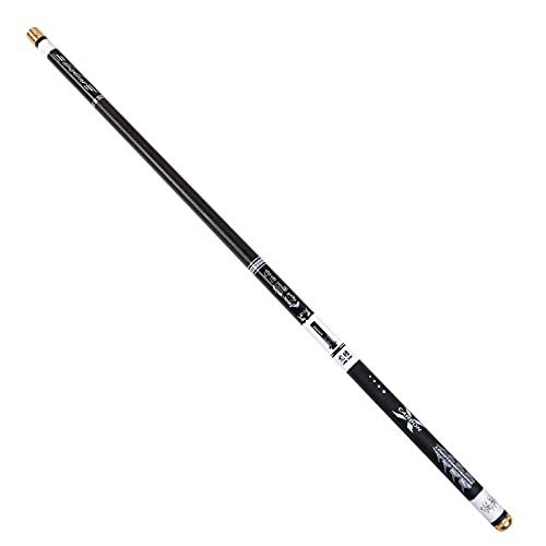 LUOSHUAI Stipprute Kohlefaser-Teleskop-Angelrute 2,7 m-6,3 m 1/9 Power Hard-Hand-Pole Carp Angelfutterstangen für Bach Süßwasser Angelrute (Color : Black, Length : 6.3 m) von LUOSHUAI