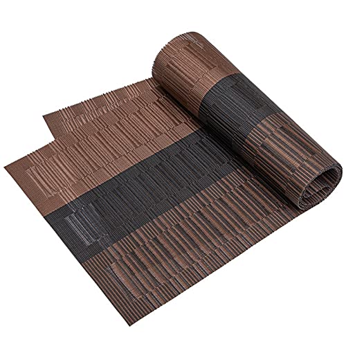 LUOSHUAI TischläUfer Moderner Tischläufer für den Esstisch PVC. Tischabdeckung wasserdicht rutschfest TischläUfer Modern (Color : Brown, Size : 30x180cm) von LUOSHUAI