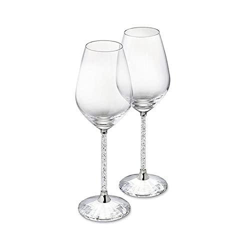 LUOSHUAI WeingläSer Set 2 stücke Hochzeit Brille Becher Weinglas Kristalline Luxus Party Toasting Hohe Qualität Kristall Strass Design RotweingläSer (Capacity : 470ml) von LUOSHUAI