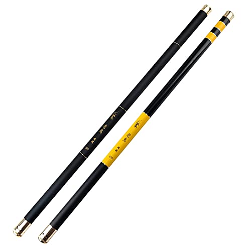 Stipprute 2 Farbe 7. 2M 8M 9M 10M 11M 12M 12M Kohlefaser Angelrutestab Angelblock Super langer Karpfenangeln-Fischereistrau Power Hand-Rod Angelrute ( Color : Black , Length : 9m with accessory ) von LUOSHUAI