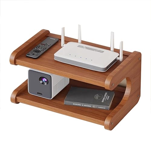 KARFER Router-Aufbewahrungsschrank, Dekorative Box für Die Router-Abdeckung Zum Verstecken Von WLAN, Organisiertes Kabelmanagement-Versteckregal für Steckdosenleisten für Modemkabel(30cm) von LUOWEIYA