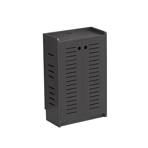 KARFER Router-Bit-Aufbewahrungsschrank, WLAN-Router-Aufbewahrungsschrankbox, Verstellbares Gestell, Unsichtbares Doppeldeck-Aufbewahrungsregal für Zuhause und Büro(Black,60cm) von LUOWEIYA