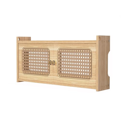 LUOWEIYA Aufbewahrungsbox für WLAN-Router Aus Holz, Schrank Zum Verstecken Von Router und Modem, WLAN-Box, Unsichtbare Aufbewahrung, Mehrschichtige Regale für Zuhause und Büro(Wood Color) von LUOWEIYA