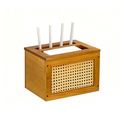 LUOWEIYA Aufbewahrungsbox für WLAN-Router-Modem, WLAN-Box Aus Holz, Hider Ohne Signalblockierung, Multifunktionaler Aufbewahrungsschrank für Das Garagen-Home-Office(Brown) von LUOWEIYA