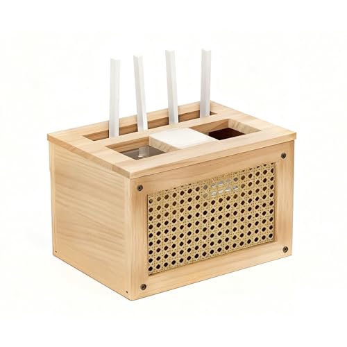 LUOWEIYA Aufbewahrungsbox für WLAN-Router-Modem, WLAN-Box Aus Holz, Hider Ohne Signalblockierung, Multifunktionaler Aufbewahrungsschrank für Das Garagen-Home-Office(Wood) von LUOWEIYA
