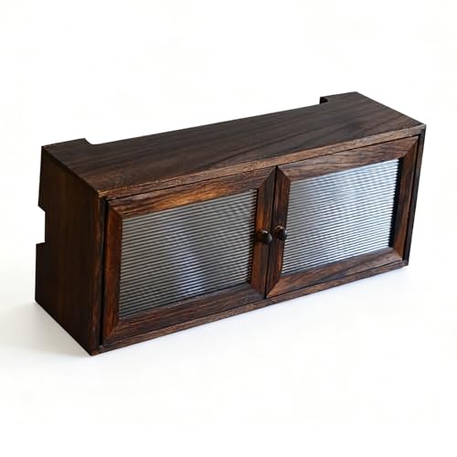LUOWEIYA Router-Aufbewahrungsbox, Versteckte Schrankbox Zur Aufbewahrung Von WLAN-Routern, Organizer für Modem-Steckdosenleisten für Zuhause und Büro, Muss Zusammengebaut Werden(Walnut Color,50cm) von LUOWEIYA