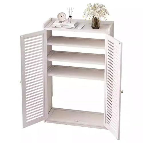 LUOWEIYA Router-Aufbewahrungsschrank, Router- und Modem-Aufbewahrungsschrank mit Kabelmanagementsystem, Freistehender Bodenschrank-Organizer für Das Wohnzimmer(White,67cm) von LUOWEIYA