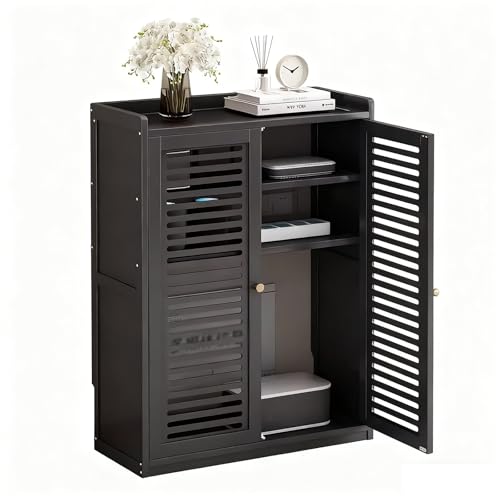 LUOWEIYA Router-Aufbewahrungsschrank, WLAN-Aufbewahrungsschrank mit Verstellbarem Regal, Multifunktionale Aufbewahrungsbox, Router-Heimdekorbox für Zuhause Verstecken(97cm) von LUOWEIYA