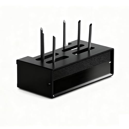 LUOWEIYA Versteckte Schrankbox Zur Aufbewahrung Von WLAN-Routern, Router-Regal, Desktop-Aufbewahrungsschrank, Netzwerk-TV-Set-Top-Box-Rack für Modemkabel(Black) von LUOWEIYA