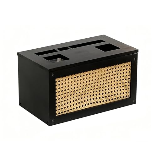 LUOWEIYA WiFi-Router-Aufbewahrungsbox, WiFi-Router-Aufbewahrungsschrank, Bodenstehend, Doppelte Moderne Standschränke, Modemabdeckung für Das Home Office(Black) von LUOWEIYA