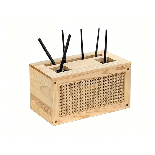 LUOWEIYA WiFi-Router-Aufbewahrungsbox, WiFi-Router-Aufbewahrungsschrank, Bodenstehend, Doppelte Moderne Standschränke, Modemabdeckung für Das Home Office(Wood) von LUOWEIYA