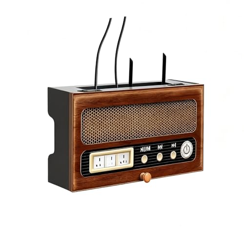 LUOWEIYA WiFi-Router-Aufbewahrungsschrank, Multimedia-Versteckschrank, Stilvolles Design, Router-Aufbewahrungsbox für TV-Set-Top-Boxen, Kabelmediengeräte(60cm) von LUOWEIYA