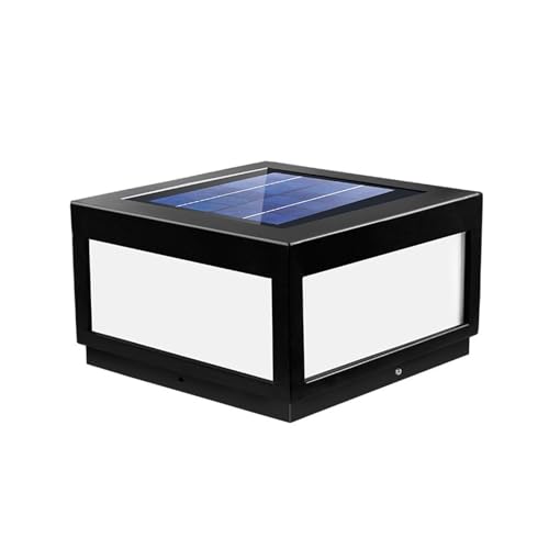 Außenbereich Pfostenleuchten Quadratische Solar-LED-Säulenleuchte Außen Zaun Deck Säule Lampe IP65 Wasserdicht Energie-Sparen Post Cap Lights for flache Oberfläche Patio Garten Straße Laterne(Size:30c von LUOYAOB