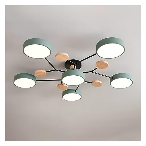 Deckenlampe Nordische runde LED-Deckenleuchte Moderne kreisförmige Acryl-Deckenleuchte Semi Flush Mount Close To Ceiling Light Fixtures for Schlafzimmer, Wohnzimmer, Esszimmer(G-B-6 Heads,3000K) von LUOYAOB