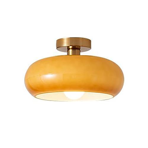 Deckenleuchte Wohnzimmerlampen Amerikanischen Stil Retro Trommel Deckenleuchte Messing Glas Bauernhaus Deckenleuchte Semi Flush Mount Deckenleuchten for Balkon Flur Korridor Schlafzimmer Loft Gang Flu Deckenleuchte Wohnzimmerlampen Amerikanischen Stil Retro Trommel Deckenleuchte Messing Glas Bauernhaus Deckenleuchte Semi Flush Mount Deckenleuchten for Balkon Flur Korridor Schlafzimmer Loft Gang Flu von LUOYAOB