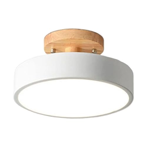Deckenleuchte Wohnzimmerlampen Moderne, schlichte runde Deckenleuchte Dreifarbig dimmbare LED-Deckenleuchte Semi Flush Mount Wood Art Dekoration Beleuchtungsarmaturen for Büro Gänge Eingang Flure(Whit Deckenleuchte Wohnzimmerlampen Moderne, schlichte runde Deckenleuchte Dreifarbig dimmbare LED-Deckenleuchte Semi Flush Mount Wood Art Dekoration Beleuchtungsarmaturen for Büro Gänge Eingang Flure(Whit von LUOYAOB