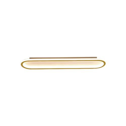 Deckenleuchte Wohnzimmerlampen Runde Ecke Langer Streifen Garderobenleuchte Minimalismus Korridor Gang Deckenleuchte Moderne Led Deckenleuchten for Wohnzimmer Balkon Schlafzimmer Flur Küche(Gold-100cm von LUOYAOB
