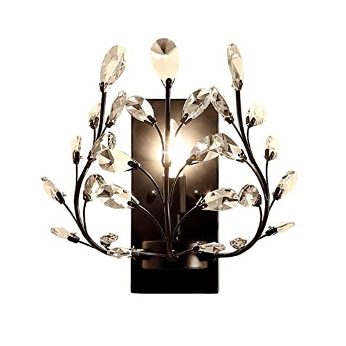 Korridorlampe Dekorative Wand Beleuchtung LED-Kristall-Gang-Wandleuchte im amerikanischen Stil, Schmiedeeisen, Kerze, Wandleuchte, Wandleuchte for Badezimmer, Schlafzimmer, Wohnzimmer, Esszimmer, Eing Korridorlampe Dekorative Wand Beleuchtung LED-Kristall-Gang-Wandleuchte im amerikanischen Stil, Schmiedeeisen, Kerze, Wandleuchte, Wandleuchte for Badezimmer, Schlafzimmer, Wohnzimmer, Esszimmer, Eing von LUOYAOB