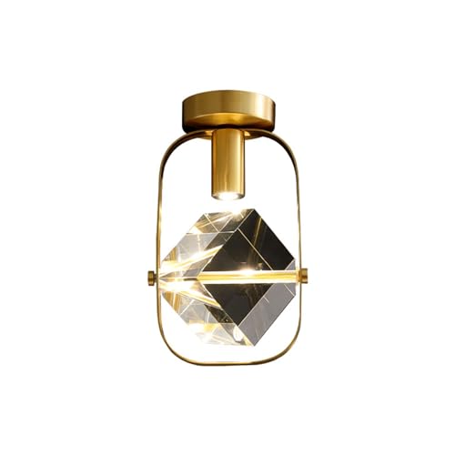 Kristall Kronleuchter Deckenleuchte Moderne Geometrie Kristall-Deckenleuchte Led Dimmen Kristall Deckenleuchte Gold Flush Mount Close To Ceiling Light Fixtures for Schlafzimmer, Wohnzimmer, Esszimmer, von LUOYAOB