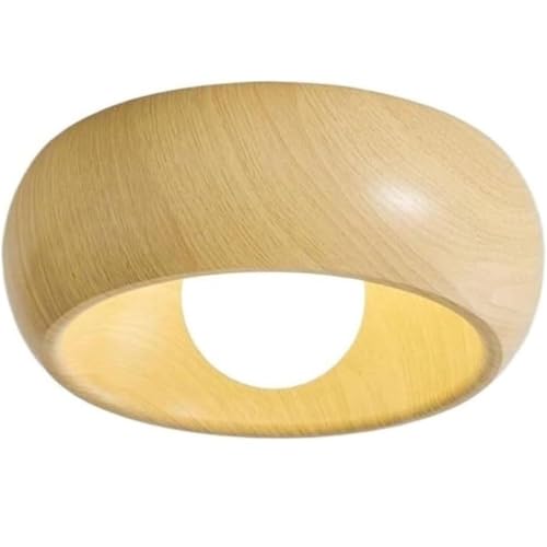 LUOYAOB Japanischer Minimalismus, runde Deckenleuchten in Holzfarbe, Lampenschirm aus, Deckenleuchte mit Metallsockel, Deckenleuchte for Schlafzimmer LUOYAOB Japanischer Minimalismus, runde Deckenleuchten in Holzfarbe, Lampenschirm aus, Deckenleuchte mit Metallsockel, Deckenleuchte for Schlafzimmer von LUOYAOB