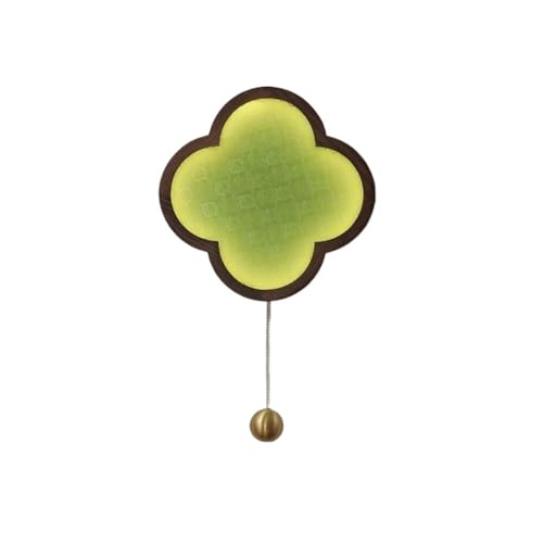 LUOYAOB Mid-Century Modern Vierblättriges Kleeblatt Messing Wandleuchte Glasschirm Wandleuchten Eschenholz Eisensockel Wandlampe for Schlafzimmer Eingangsbereich(Grey) von LUOYAOB