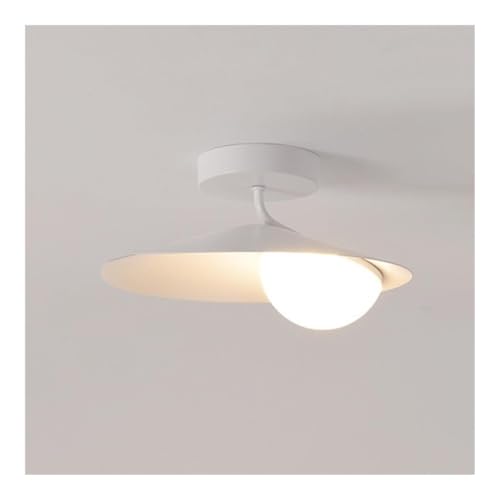 LUOYAOB Moderne, minimalistische, halbbündige Deckenleuchte im nordischen Creme-Stil mit Glaskugel, Inneneinrichtung for Flur, Eingangsbereich, Schlafzimmer(Three-color,Irregular lampshade) von LUOYAOB