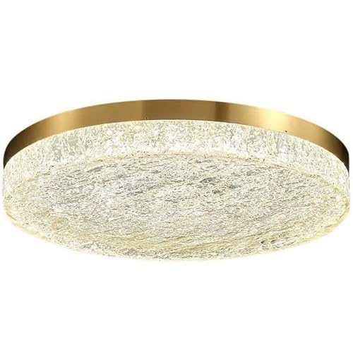 LUOYAOB Moderne Deckenleuchte aus Eisrissharz mit Messing-Finish, nordische dimmbare runde Lampe, Inneneinrichtung for Wohnzimmer, Schlafzimmer, Esszimmer LUOYAOB Moderne Deckenleuchte aus Eisrissharz mit Messing-Finish, nordische dimmbare runde Lampe, Inneneinrichtung for Wohnzimmer, Schlafzimmer, Esszimmer von LUOYAOB