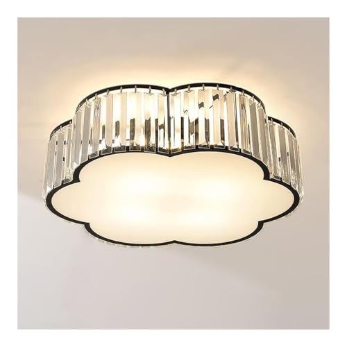 LUOYAOB Moderne Deckenleuchte mit Kristallblumen-Motiv, nordisches Blütenblatt-Design mit Klarglasprismen, Inneneinrichtung for Wohnzimmer, Schlafzimmer, Esszimmer(35cm) von LUOYAOB