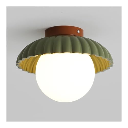 LUOYAOB Moderne Deckenleuchte mit gerüschtem Schirm, nordische Kugelglaslampe, Deckenlampe, Inneneinrichtung for Schlafzimmer, Küche, Flur, Kinderzimmer(Grey) von LUOYAOB