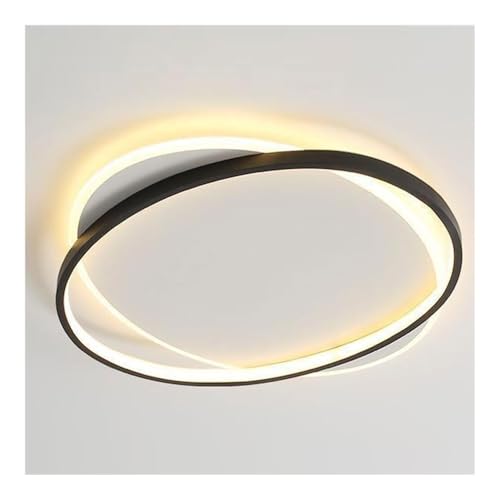 LUOYAOB Moderne Deckenleuchte mit verschlungenen Ringen, minimalistisch, geometrisch, dimmbar, Acryl-Metall, Inneneinrichtung for Wohnzimmer, Schlafzimmer, Arbeitszimmer(Dark,40CM) von LUOYAOB