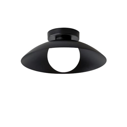 LUOYAOB Moderne Mid-Century Semi Flush Mount Deckenleuchte Minimalistisch Nordisch Globus Glockenschirm Lampe Inneneinrichtung Einrichtung for Flur Eingang Schlafzimmer(Dark) von LUOYAOB