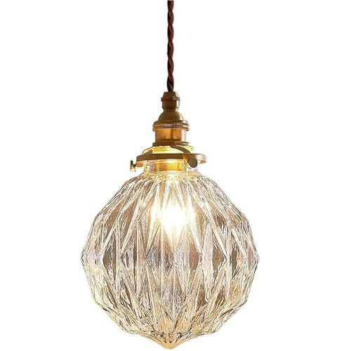 LUOYAOB Moderne Vintage verstellbare Hängelampen Lampenschirm Pendelleuchten Kupfer Lampenfassung Kronleuchter for Wohnzimmer Schlafzimmer LUOYAOB Moderne Vintage verstellbare Hängelampen Lampenschirm Pendelleuchten Kupfer Lampenfassung Kronleuchter for Wohnzimmer Schlafzimmer von LUOYAOB