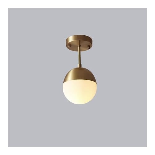 LUOYAOB Moderne nordische Glaskugel-Deckenleuchte mit halbbündiger Montage und Messing-Akzent, minimalistische Kugel, kleine Lampe, Inneneinrichtung for Flur, Eingangsbereich, Küche, Schlafzimmer LUOYAOB Moderne nordische Glaskugel-Deckenleuchte mit halbbündiger Montage und Messing-Akzent, minimalistische Kugel, kleine Lampe, Inneneinrichtung for Flur, Eingangsbereich, Küche, Schlafzimmer von LUOYAOB