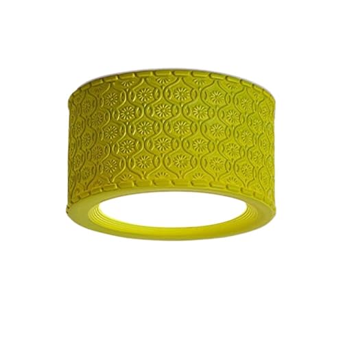 LUOYAOB Moderne nordische geprägte zylindrische Deckenleuchte, rustikale strukturierte Deckenlampe, Inneneinrichtung for Flur, Eingangsbereich, Schlafzimmer, Wohnzimmer(Light Green,XS) von LUOYAOB
