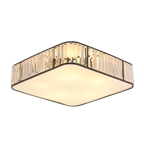 LUOYAOB Moderne quadratische Deckenleuchte aus Kristallglas mit schwarzem Rahmen, Deckenlampe mit klarem Glasprisma, Inneneinrichtung for Wohnzimmer, Schlafzimmer, Esszimmer(M) von LUOYAOB