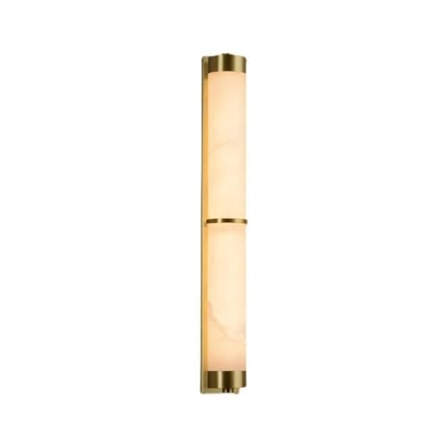 LUOYAOB Moderne und minimalistische Wandleuchte mit langem Streifen und Kupferkörper, zylindrische Wandleuchte mit Marmorschirm for Schlafzimmer, Wohnzimmer, Nachttisch von LUOYAOB