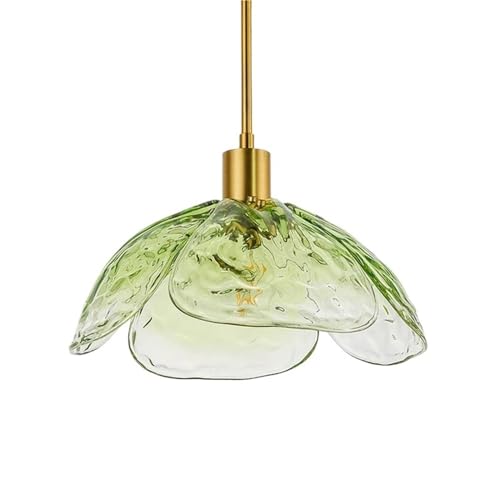 LUOYAOB Nordische moderne Hängelampen mit Blumenblütenblättern, Lampenschirm aus, Pendelleuchten mit Metallsockel, Kronleuchter for Kücheninsel und Esszimmer(Grey) von LUOYAOB