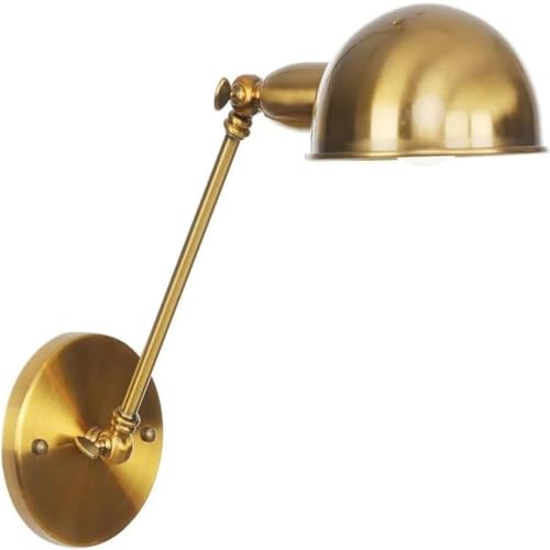 LUOYAOB Rustikale industrielle Vintage-Wandleuchte mit E27-Sockel, Wandleuchte mit Metallgehäuse, Wandlampe for Badezimmer, Küche, Wohnzimmer, Waschtisch, Flur(Golden bronze) von LUOYAOB