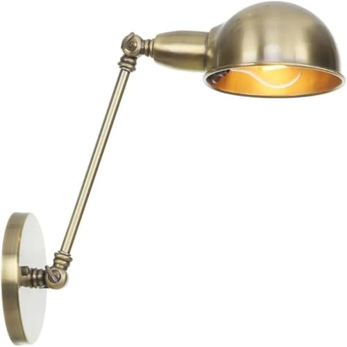 LUOYAOB Rustikale industrielle Vintage-Wandleuchte mit E27-Sockel, Wandleuchte mit Metallgehäuse, Wandlampe for Badezimmer, Küche, Wohnzimmer, Waschtisch, Flur(Green bronze) von LUOYAOB